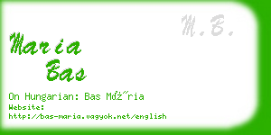 maria bas business card